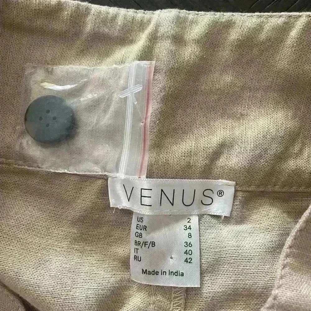 Venus NWOT Linen Cargo Style Pant Size 2 - Picture 10 of 13